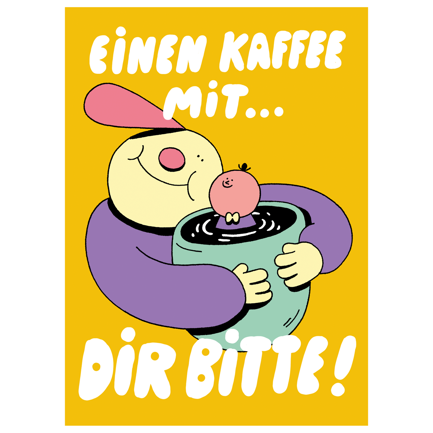 Postkarte Einen Kaffee Mit...