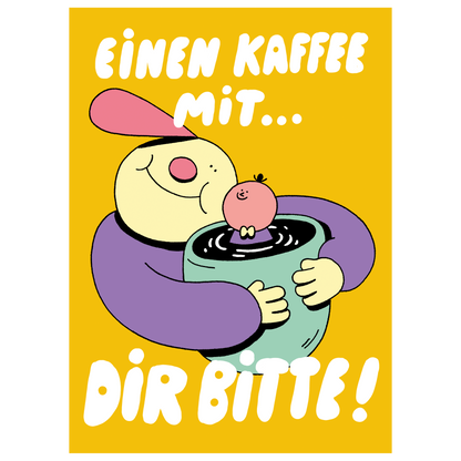 Postkarte Einen Kaffee Mit...
